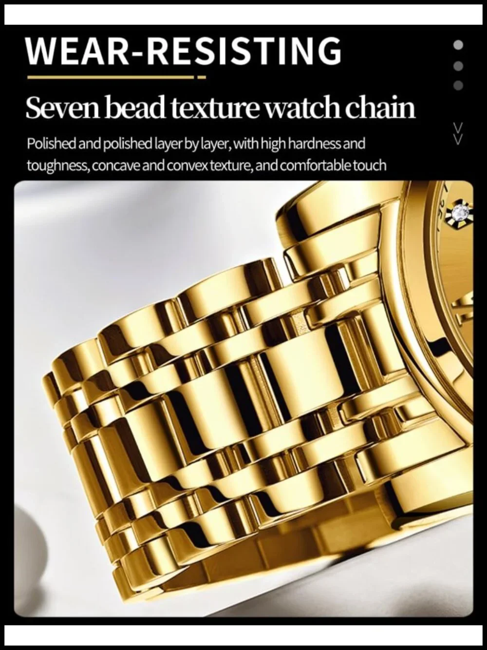 Men's Chronograph Watch Stainless Steel Waterproof Luminous Dress Analog